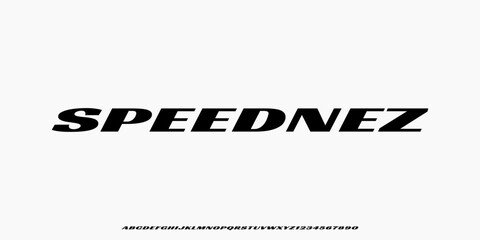 Modern Bold Font. Italic and Number. Typography urban style alphabet fonts for fashion, sport, technology, digital, movie, logo design, vector illustration