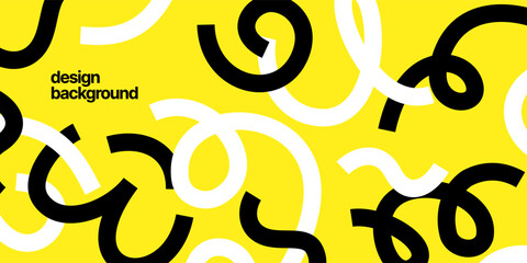 Background with wavy colored shapes. Vector squiggles lines for flyer, poster, cover or banner. 