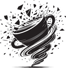 broken cup vector