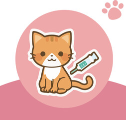 可爱卡通风格的宠物兽医抱着狗猫元素