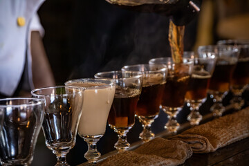 Irish Coffee drinks at the Buena Vista cafe where it was invented, San Francisco