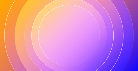 Modern Colorful Gradient Background With Circle Frame. Abstract Business Banner. Technology Wallpaper. Illustration. Futuristic