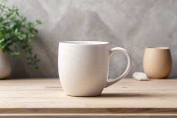 Obraz premium A blank ceramic mug mockup with no logo or print