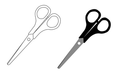 Vector scissors icon on white background
Vector scissors set eps
