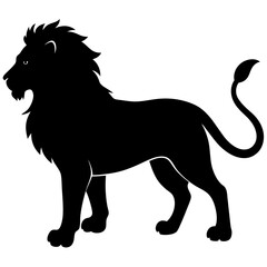 Lion Silhouettes illustration on White background