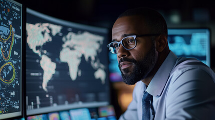 An executive overseeing procurement processes and logistics, ensuring seamless supply chain operations, vendor management, and financial growth in a competitive market. procurement