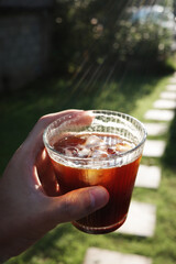 coffee americano drink menu light mood high resolution wallpaper background life concept