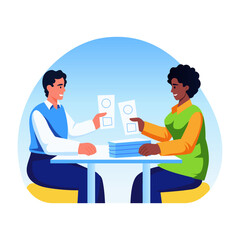 City People Flat Style Illustration