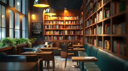 Cozy Bookshop Cafe: A Literary Haven