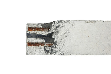 object in building construction site detail joint concrete with metal steel rusty dirty high quality unfinished foundation png