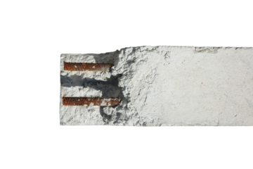 object in building construction site detail joint concrete with metal steel rusty dirty high quality unfinished foundation png