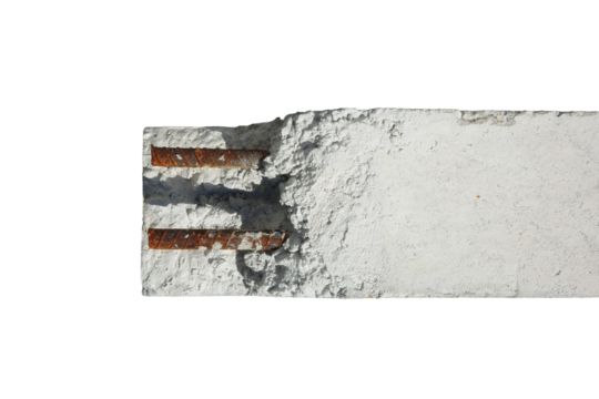 object in building construction site detail joint concrete with metal steel rusty dirty high quality unfinished foundation png