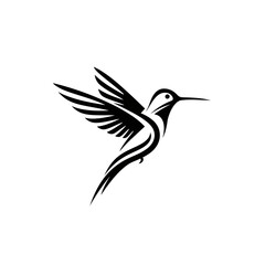 Fototapeta premium An Abstract Representation of a Hummingbird in Flight_transparent