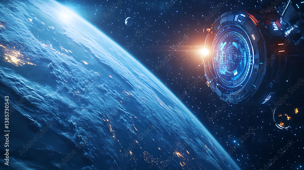 Poster an ai powered system enhancing space exploration by analyzing real time cosmic data and astronomical