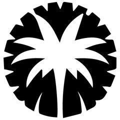 Unique silhouette summer leaf design for artistic vector concept