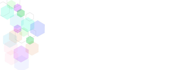 Obraz premium Vector geometric abstract background with colorful hexagons. with simple hexagonal elements. Medical, technology or science design