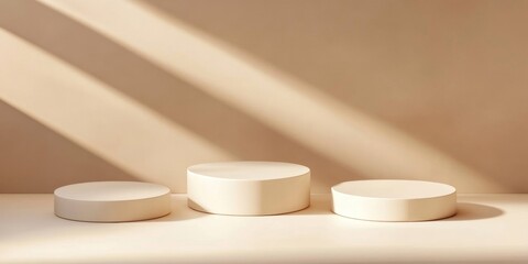 Beige Product Display with Sunlight