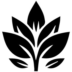 Innovative summer leaf design with abstract silhouette idea