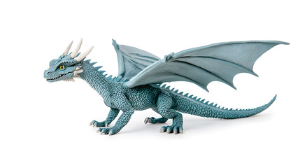 Obraz premium 3d dragon with large wings isolated on white background