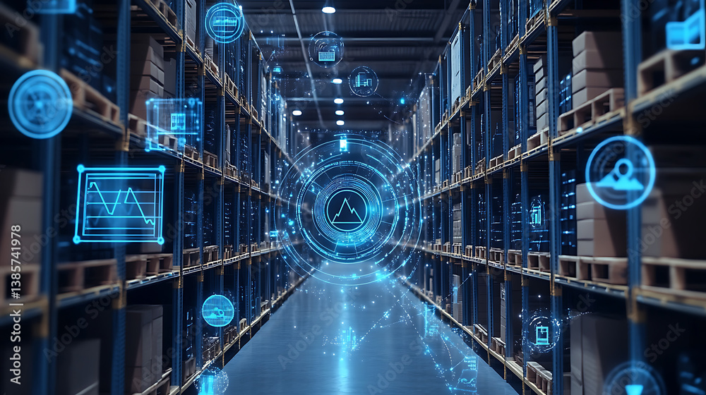 Wall mural an ai powered system enhancing supply chain risk management by analyzing real time data on global di