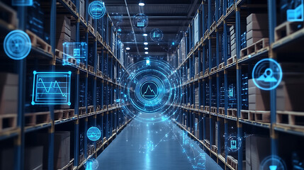 An AI powered system enhancing supply chain risk management by analyzing real time data on global disruptions, natural disasters, and supply issues