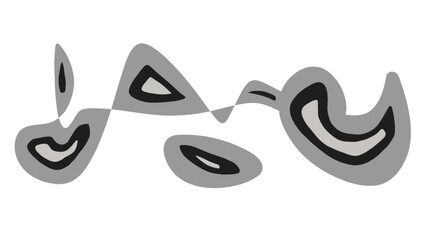 Grey to White Abstract Shape