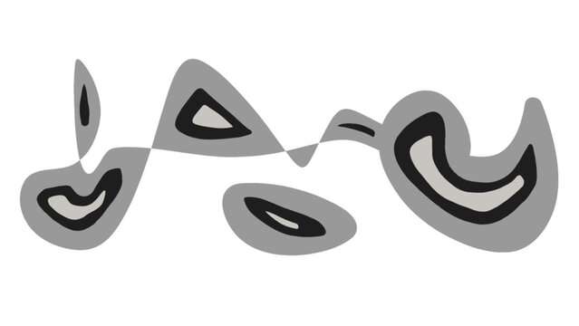Grey to White Abstract Shape