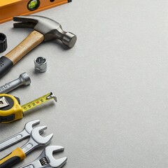 Labor Day hammer tools copy space background