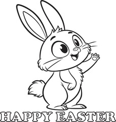 Fototapeta premium easter bunny with easter egg