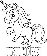  a Unicorn Coloring Page
