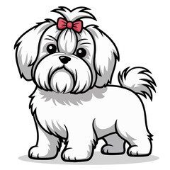 cute dog cartoon vector