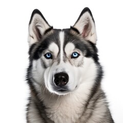 Fototapeta premium Siberian Husky isolated on white background. Cute dogs