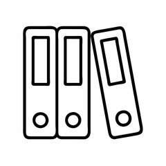 Office file folders icon vector illustration for document management and organization of paperwork and records