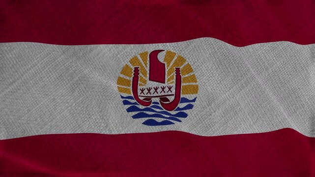 Flag of Frence Polynisia, Frence Polynisia 3D Animation flag waving in the wind. 4K Frence Polynisia Flag Animation waving with fabric texture.
