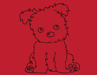 dog side view isolated on transparent background 
