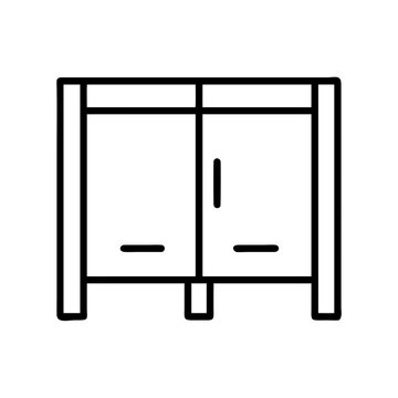 recommend clip art: Modern minimalist cabinet furniture design for storage and organization in home and office space use
