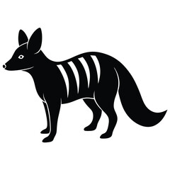 Aardwolf, Abstract Aardwolf Silhouette with Artistic Appeal - Aardwolf Vector - Aardwolf Illustration, Bold and Striking Aardwolf Silhouette for Stickers and Decals - Aardwolf Vector - Aardwolf vector