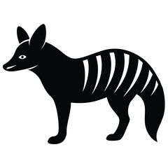 Aardwolf, Abstract Aardwolf Silhouette with Artistic Appeal - Aardwolf Vector - Aardwolf Illustration, Bold and Striking Aardwolf Silhouette for Stickers and Decals - Aardwolf Vector - Aardwolf vector