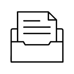Document file in tray icon vector illustration for file management and storage solution concept design 