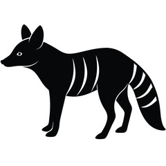Aardwolf, Abstract Aardwolf Silhouette with Artistic Appeal - Aardwolf Vector - Aardwolf Illustration, Bold and Striking Aardwolf Silhouette for Stickers and Decals - Aardwolf Vector - Aardwolf vector