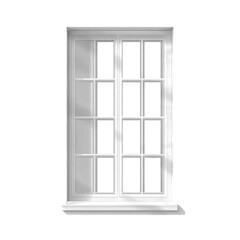Obraz premium Serene white window sunlight streaming through panes