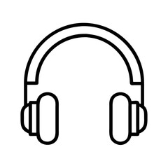 Headphones vector illustration for music listening audio equipment and sound technology and entertainment  