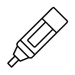 Outline marker drawing tool vector illustration for graphic design and creative projects art supply