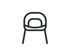 Chair icons  Chairs of different shapes and styles classical and modern chair icon illustration.