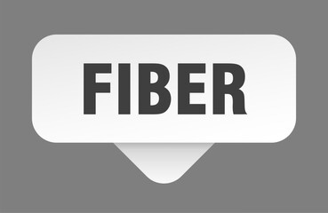 fiber sticker. fiber sign isolated on gray background