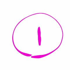vector number illustration of a fuschia icon
