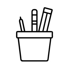 Download pen pencil holder svg vector for free stationery organizer icon illustration office supplies design 