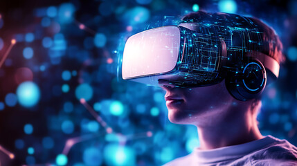 An AI powered system enhancing virtual reality experiences by analyzing user movements, environment interactions, and sensory data for immersive VR simulations