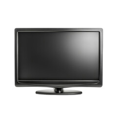 Fototapeta premium Modern television set with a sleek design and clear display showcasing high definition imagery in a cozy living room isolated on transparent background..