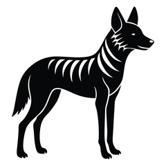 Aardwolf, Abstract Aardwolf Silhouette with Artistic Appeal - Aardwolf Vector - Aardwolf Illustration, Bold and Striking Aardwolf Silhouette for Stickers and Decals - Aardwolf Vector - Aardwolf vector